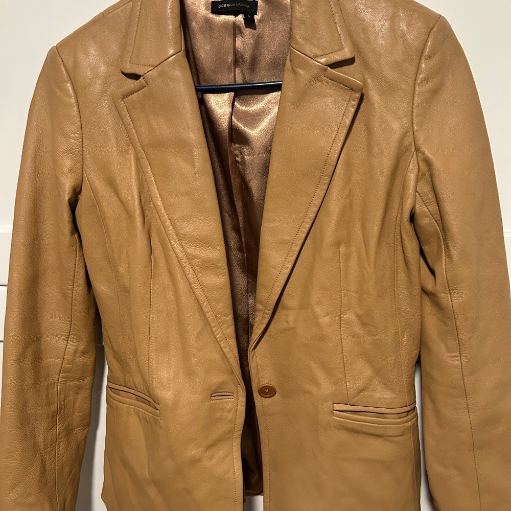 Leather blazer